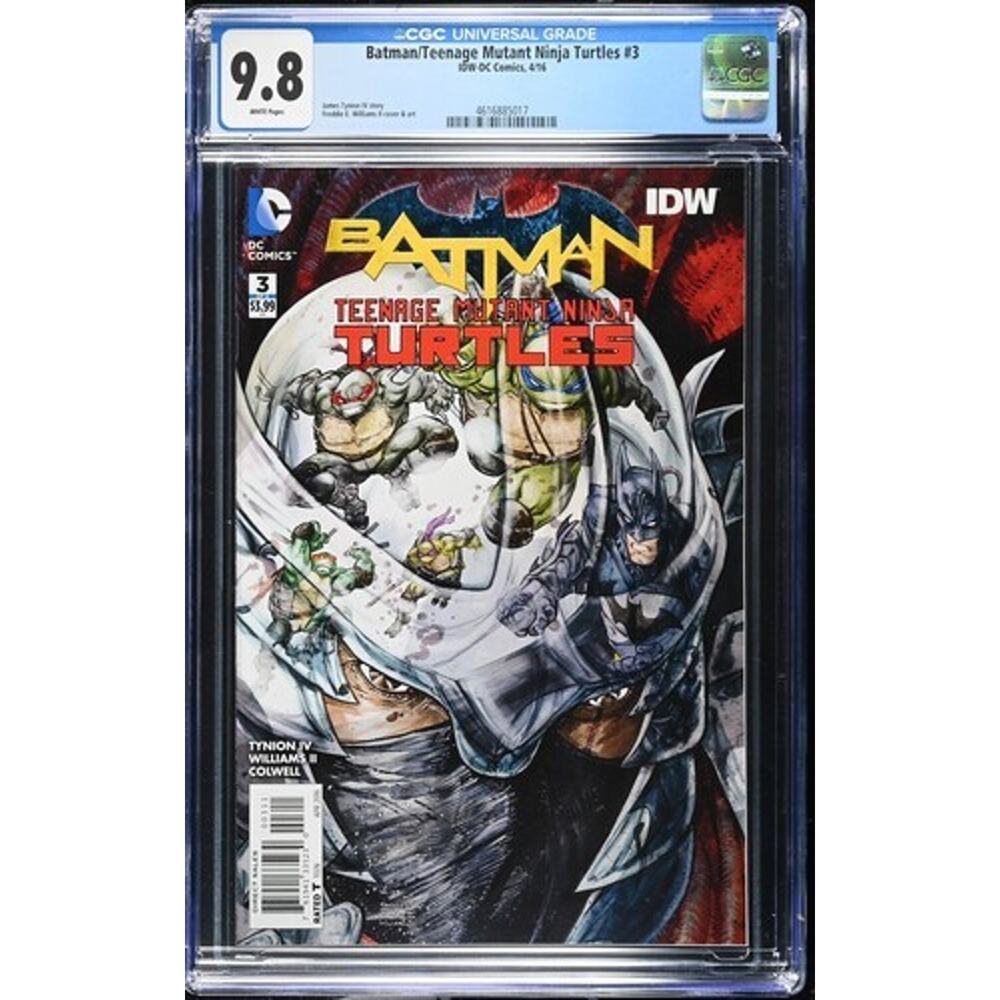 Batman/TMNT #3 CGC 9.8 White Pages 2016 IDW/DC Comics Freddie Williams II Cover